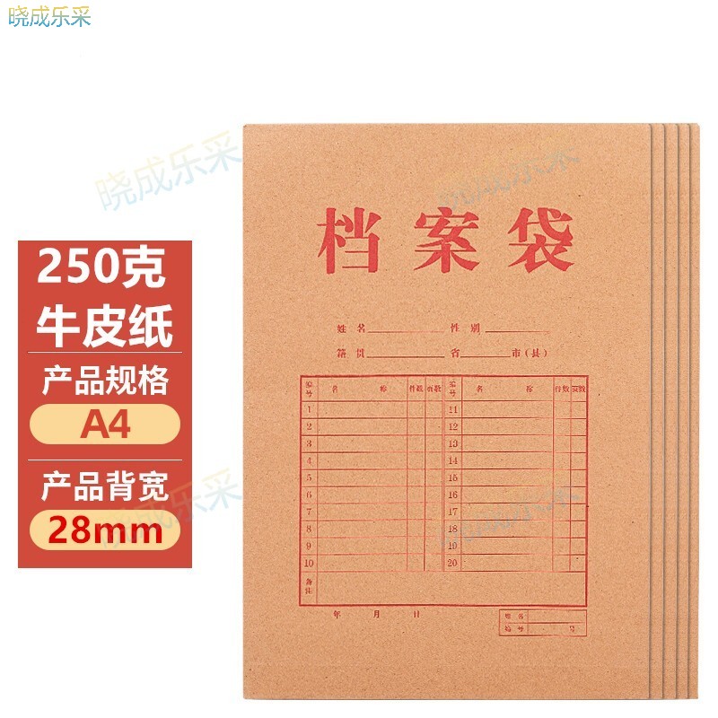 晓成乐采250g档案袋